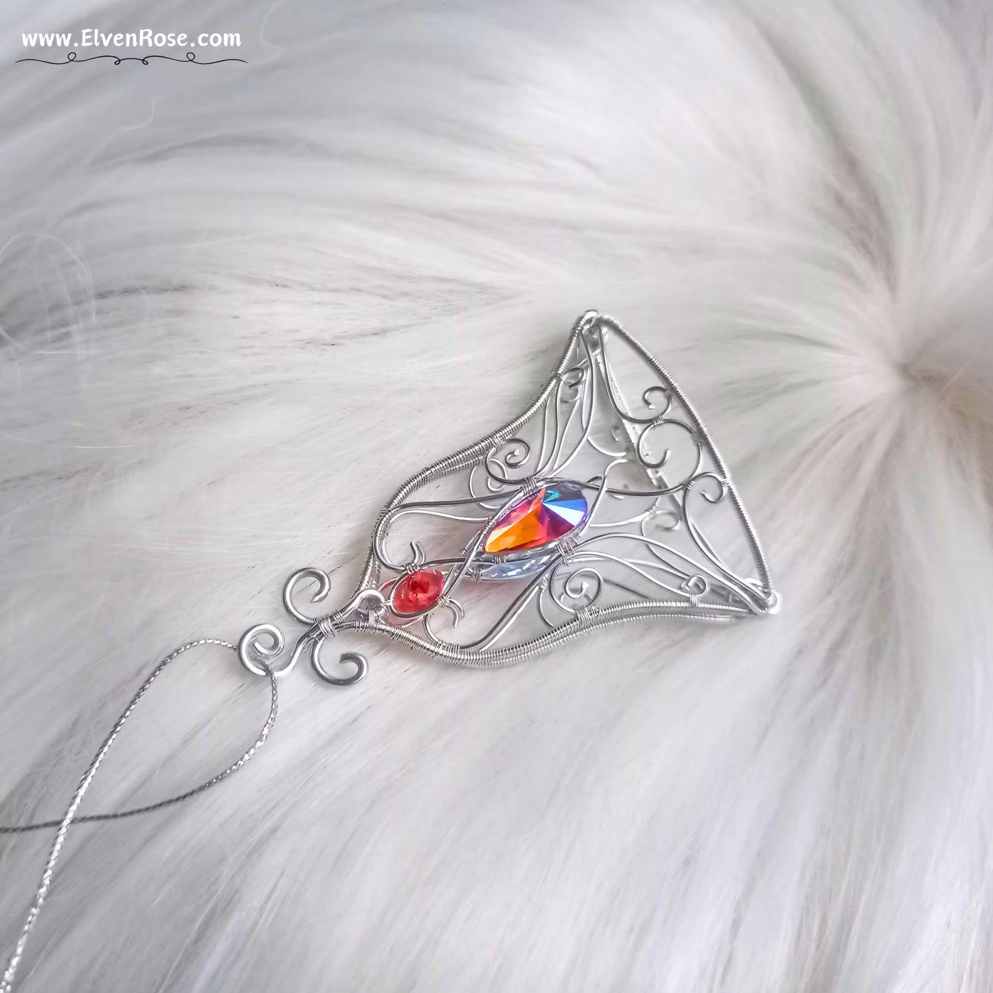 Elven Bell Suncatcher / Ornament - Elven Rose