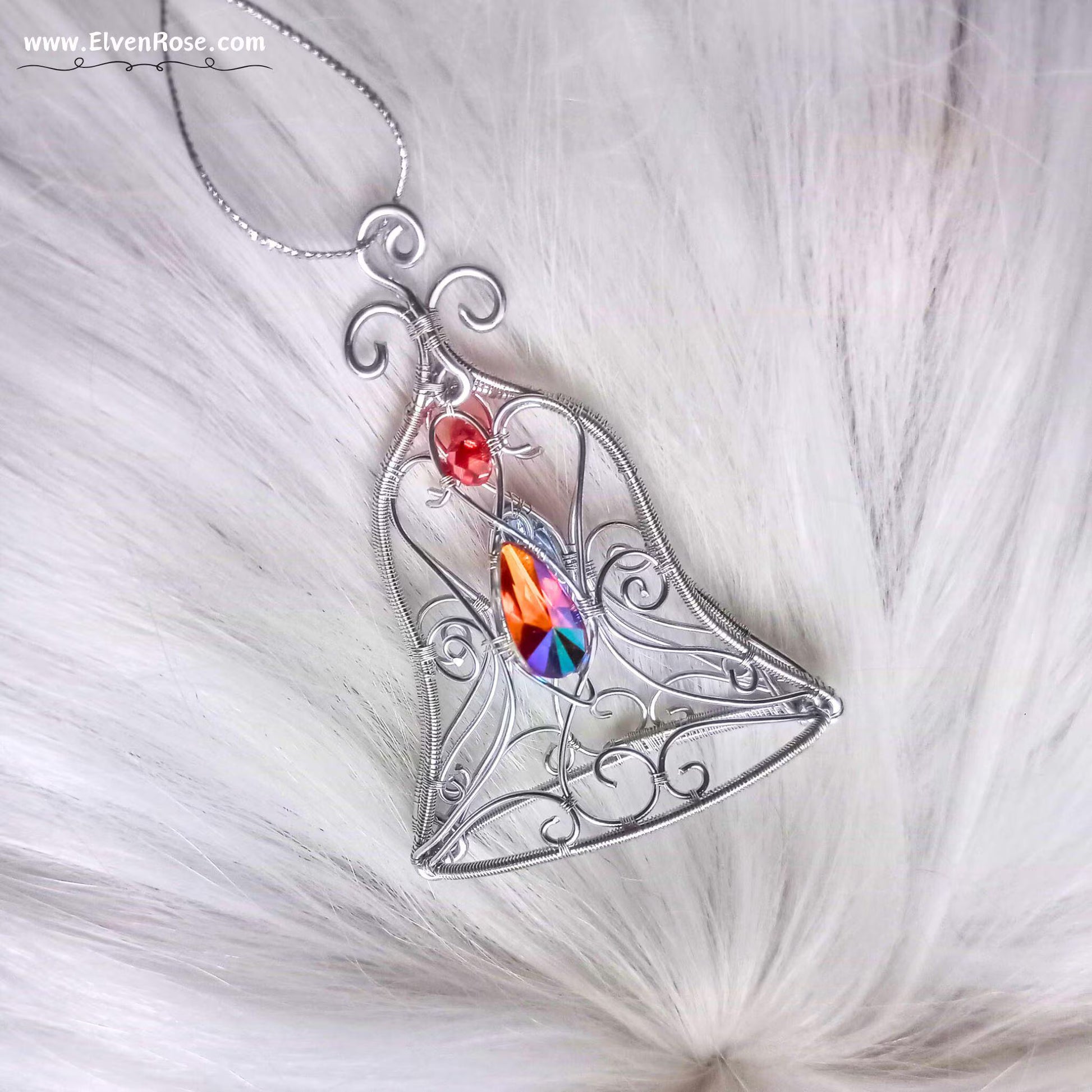 Elven Bell Suncatcher / Ornament - Elven Rose