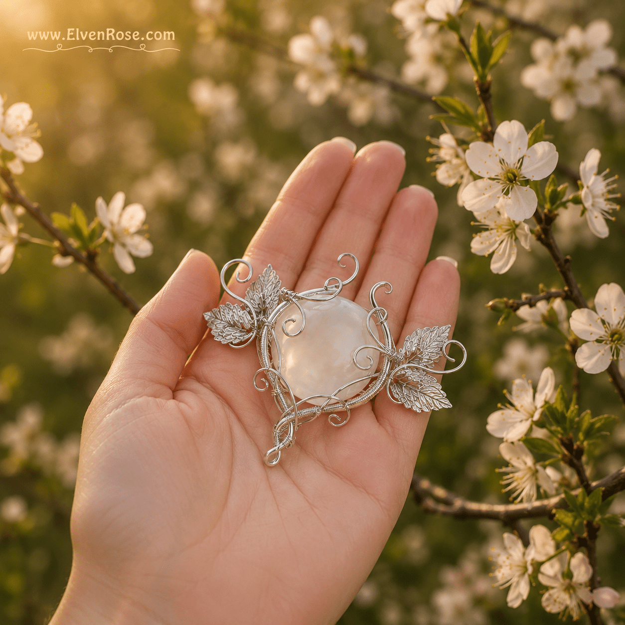Lady of Light – Elven Brooch - Elven Rose