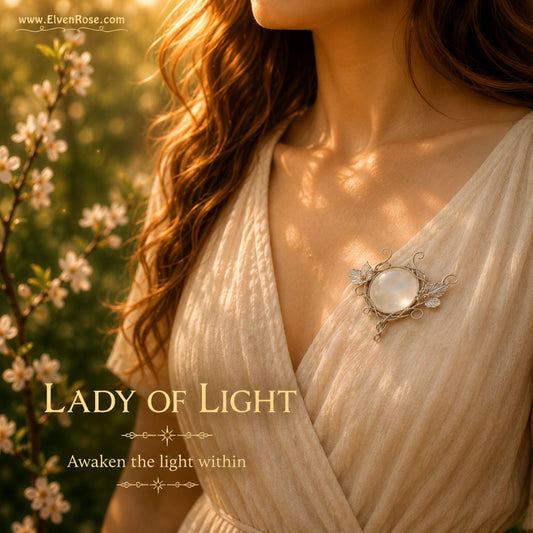 Lady of Light – Elven Brooch - Elven Rose