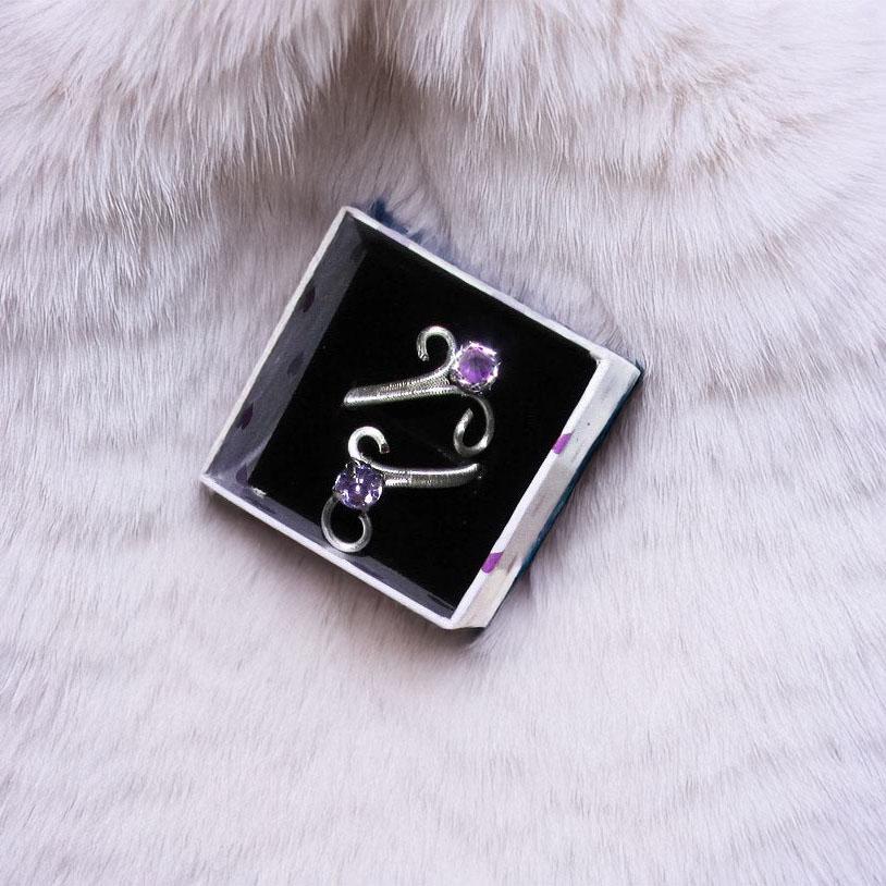 Lavender Whisper Fantasy Spiral Ring - Elven Rose