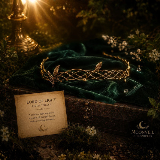 Lord of Light Crown – Elven King Crown for Weddings, LARP & Fantasy Events - Elven Rose