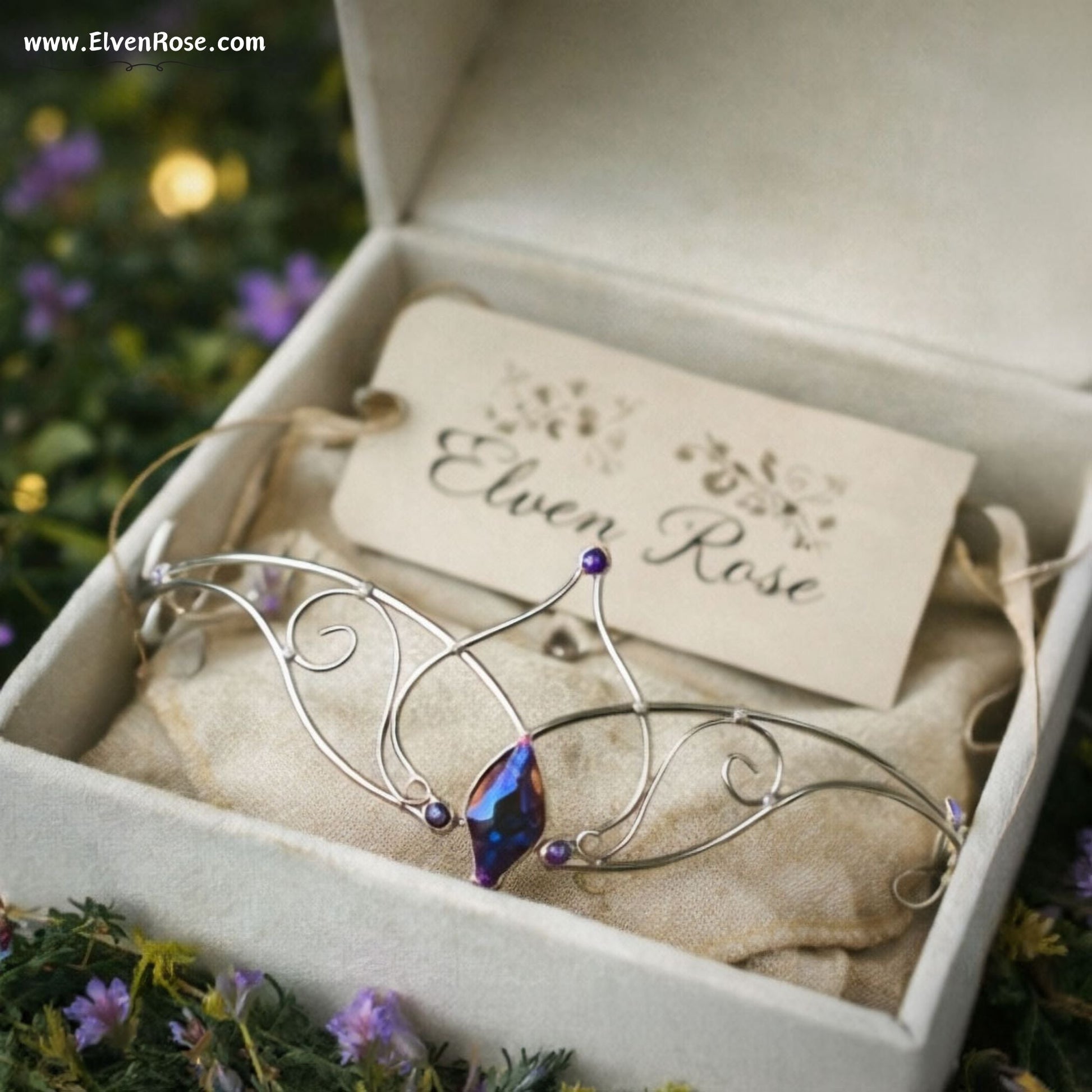 "Magic Soul" Fantasy Crystal Tiara - Elven Rose