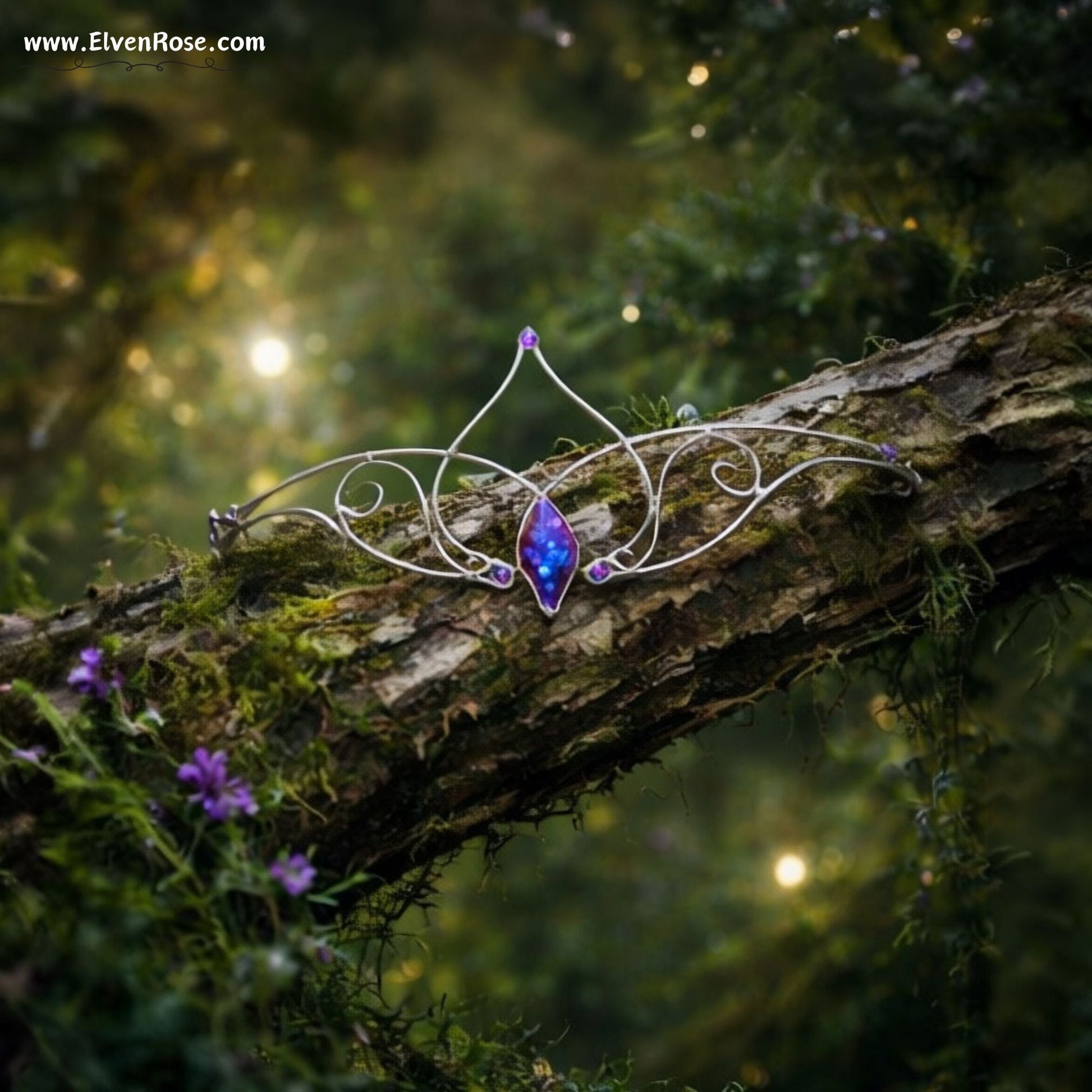 "Magic Soul" Fantasy Crystal Tiara - Elven Rose