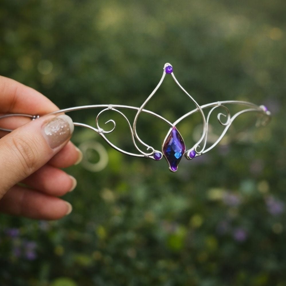 "Magic Soul" Fantasy Crystal Tiara - Elven Rose