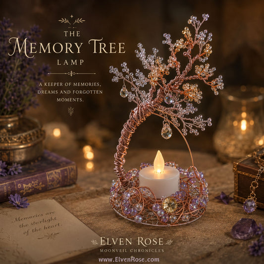 Memory Tree Lamp – Moonveil Chronicles Fantasy Decor - Elven Rose