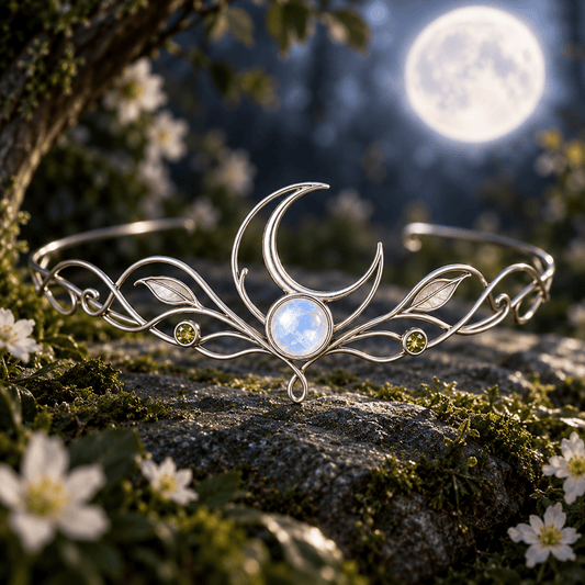 Moonlit Bough Tiara - Elven Rose