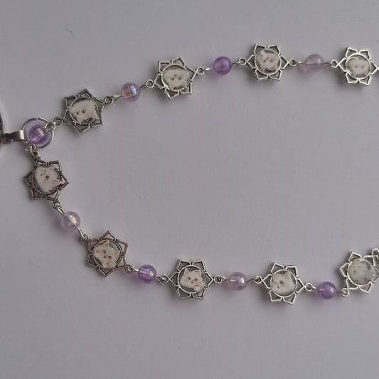 Moonlit Paw Necklace - Elven Rose