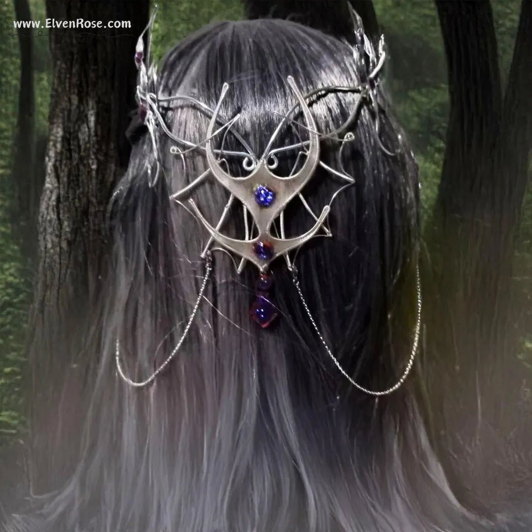 "Moonshadow Empress" Fantasy Crown - Elven Rose