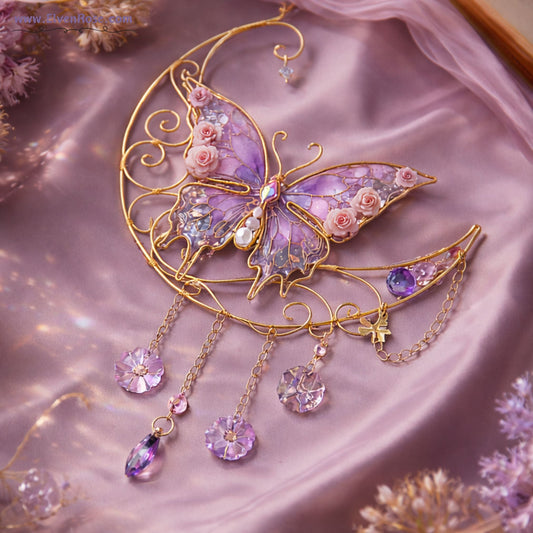 Moonveil Butterfly Suncatcher - Elven Rose