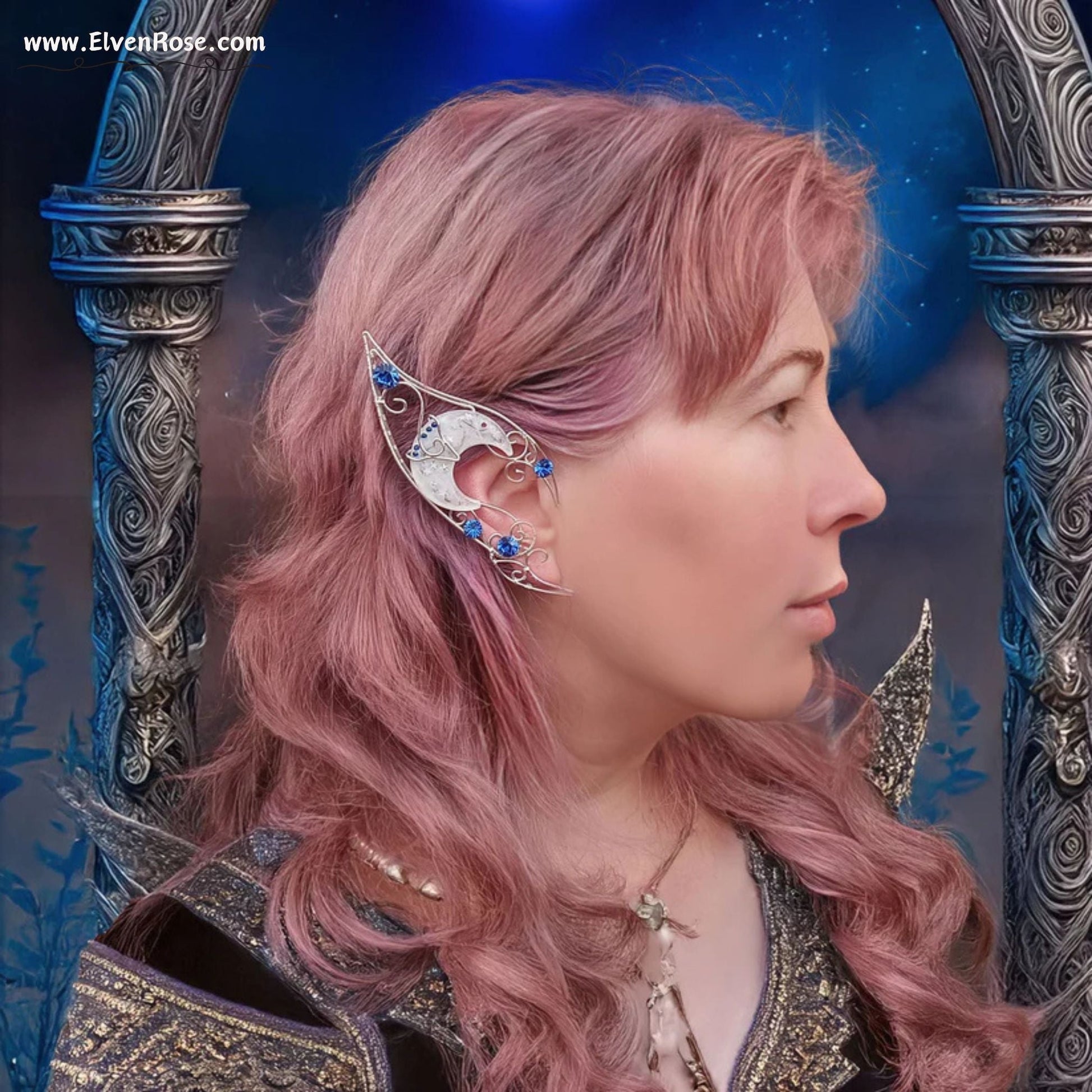 "Moonwhisper Elf Ear Cuffs" moon elf ears - Elven Rose