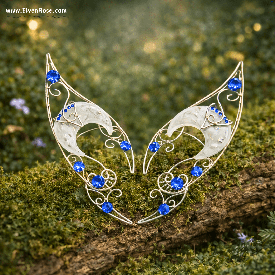 "Moonwhisper Elf Ear Cuffs" moon elf ears - Elven Rose
