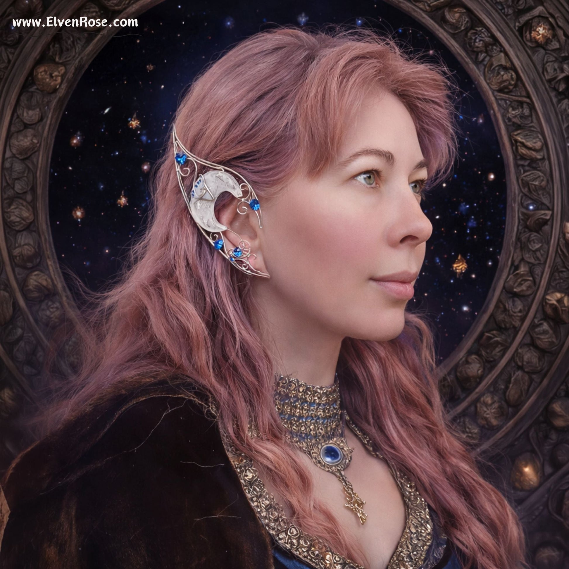 "Moonwhisper Elf Ear Cuffs" moon elf ears - Elven Rose