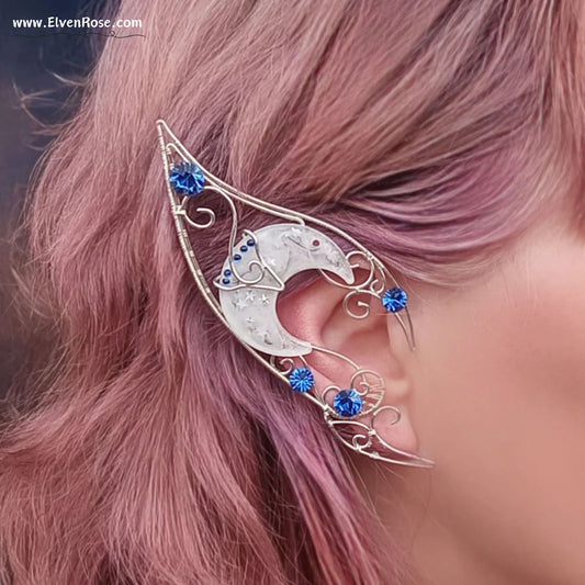 "Moonwhisper Elf Ear Cuffs" moon elf ears - Elven Rose