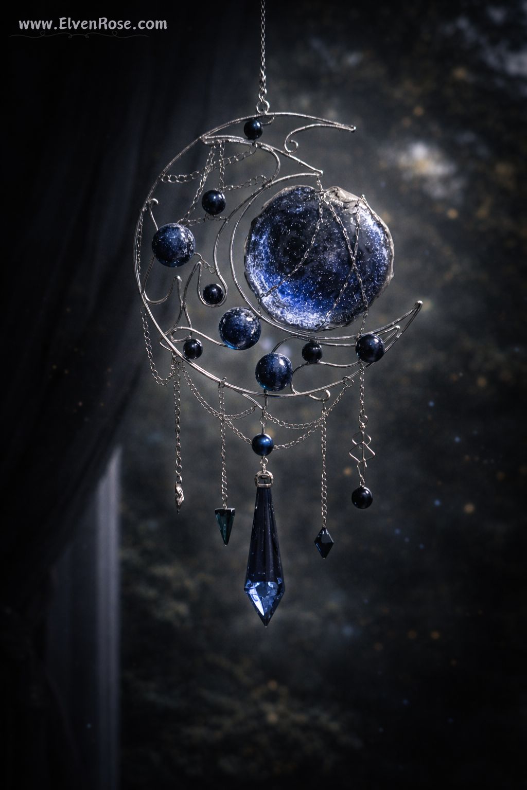 Nightveil Eclipse Suncatcher - Elven Rose