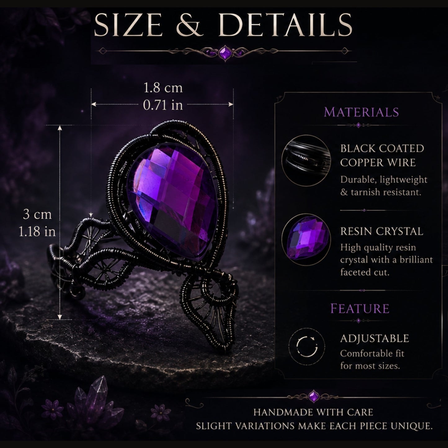 Nightweaver Ring - Elven Rose