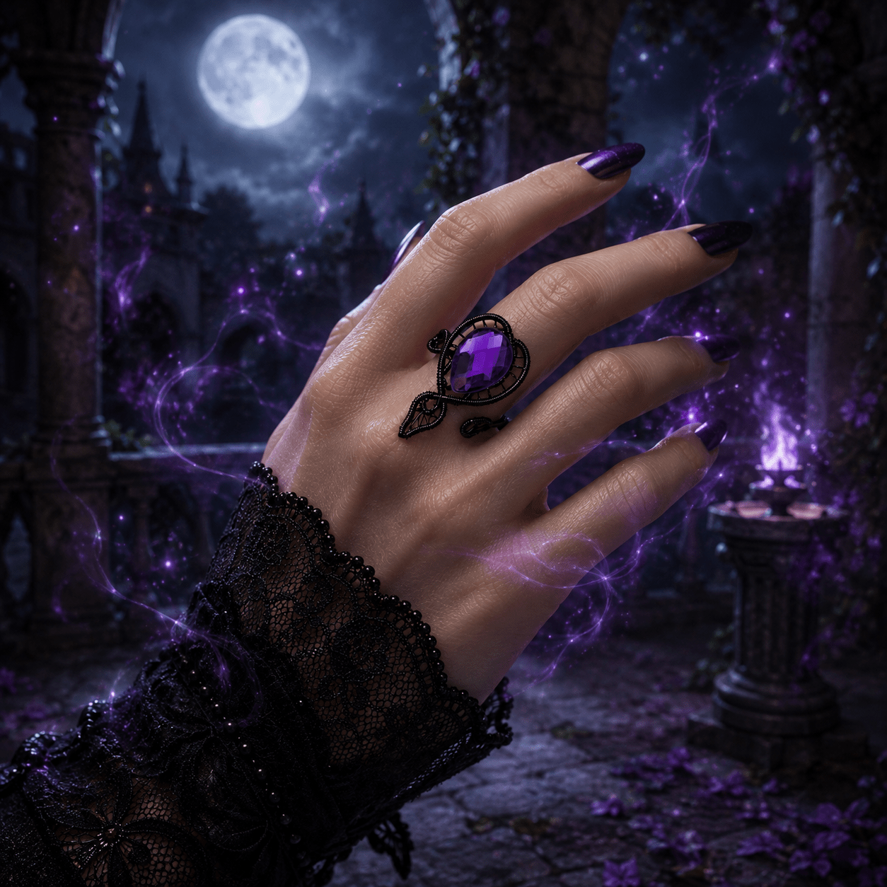 Nightweaver Ring - Elven Rose