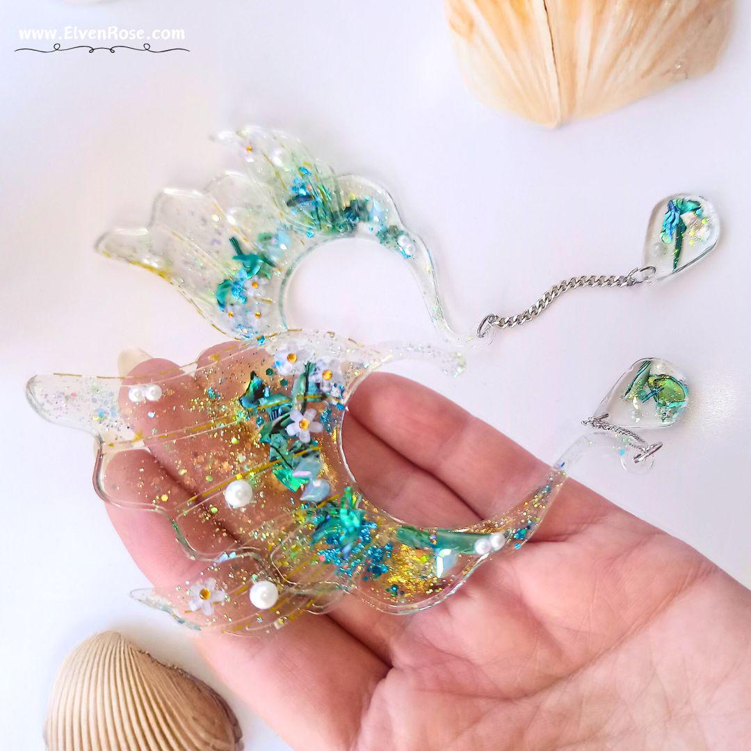 "Ocean Whisper Fairy Ears" Mermaid Ear Jewelry - Elven Rose