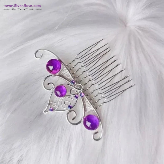 Purple Dream Hair Comb | Elven Rose - Elven Rose