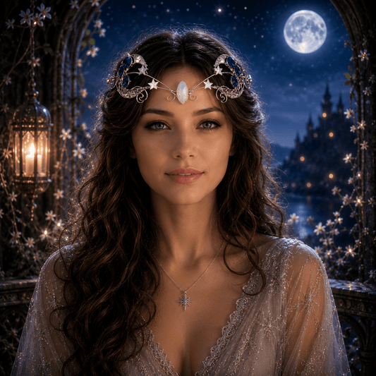 "Queen of Stars Crown" Celestial Elven Tiara - Elven Rose