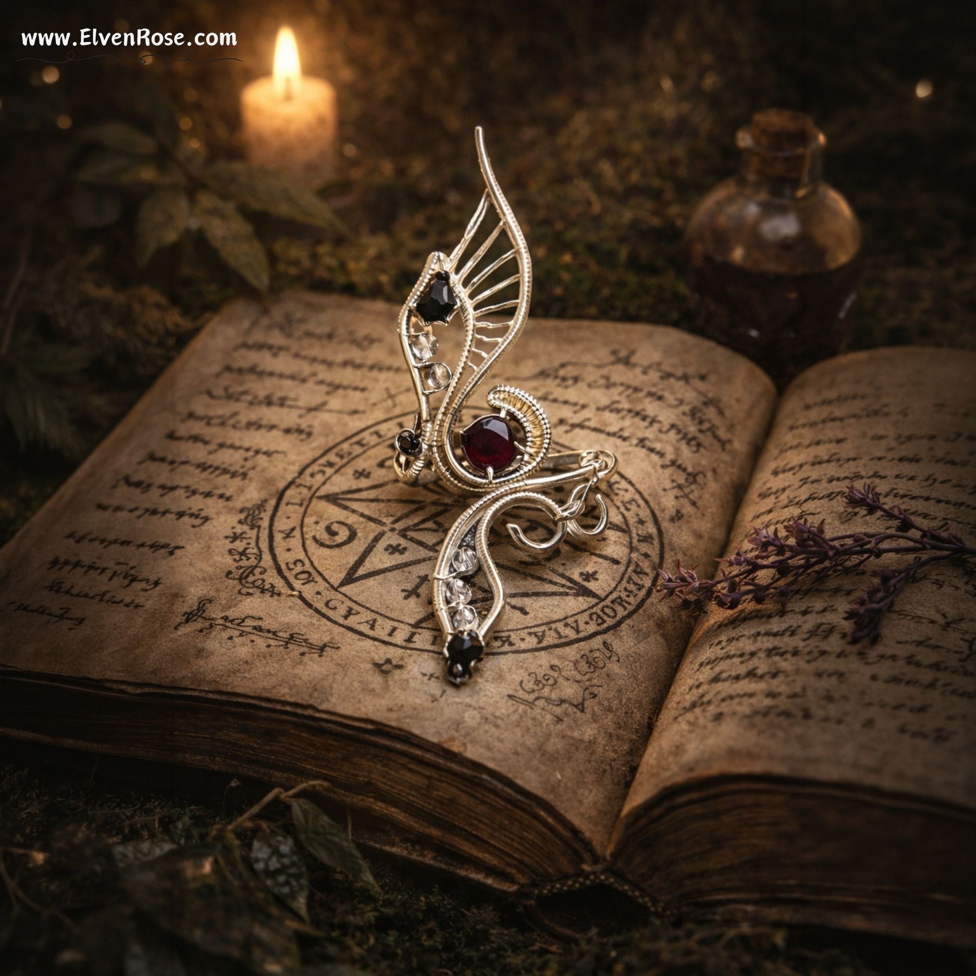 Shapeshifter Ring for Men - Elven Rose