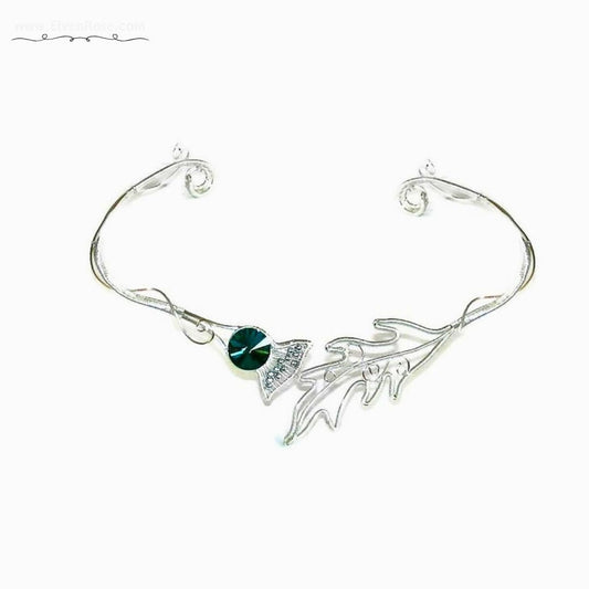 Silver Thistle Necklace - Elven Rose