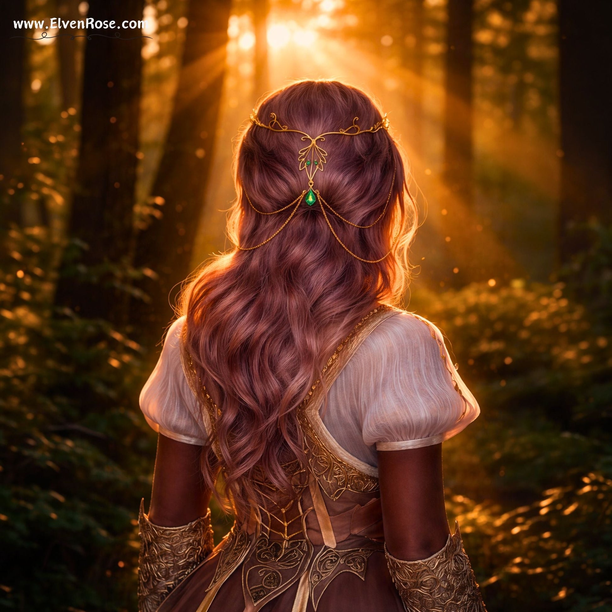"Spirit of Nature" Fantasy Crystal Crown - Elven Rose