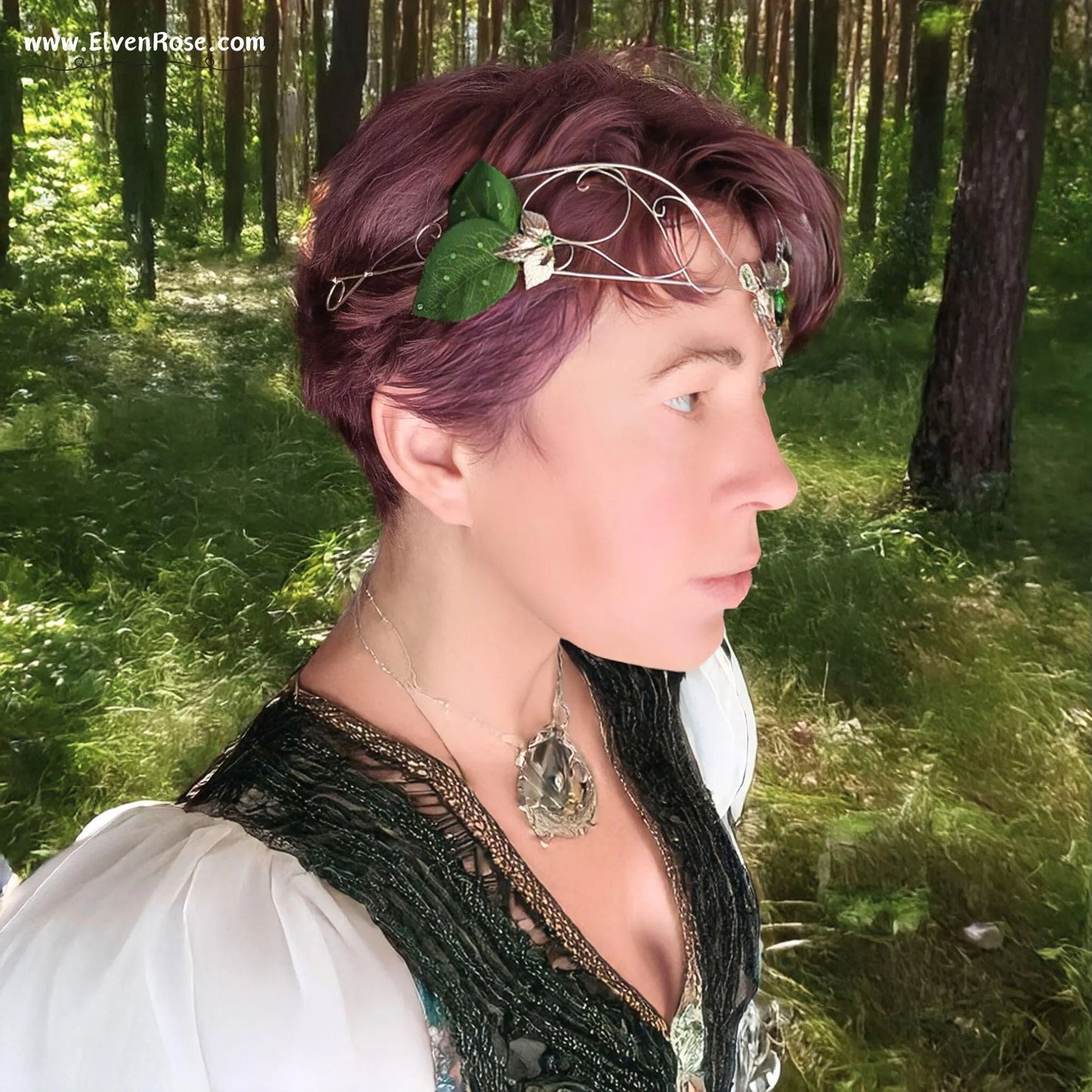 Sylvan Grace Crown - Elven Rose