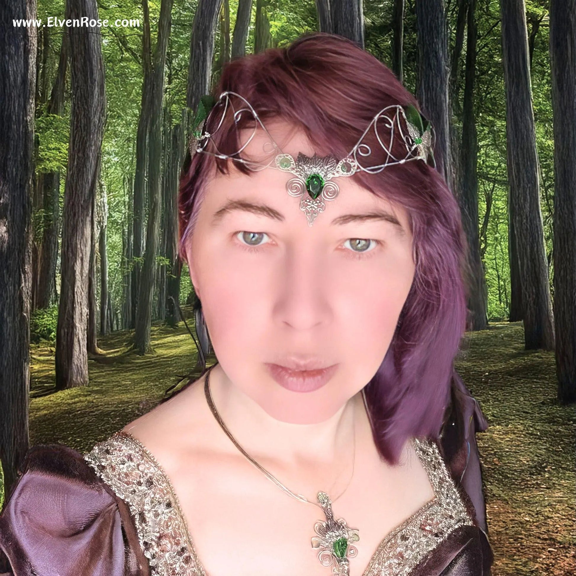 Sylvan Grace Crown - Elven Rose