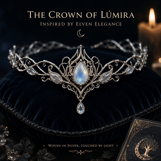 The Crown of Lúmira – Moonlit Elven Crown - Elven Rose