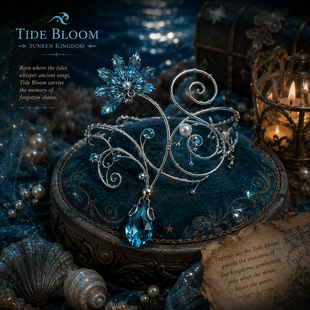 Tide Bloom Arm Cuff - Elven Rose