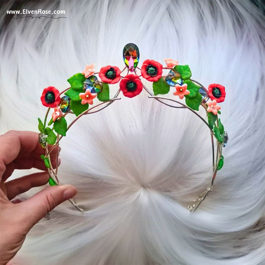 Vibrant Floral Headband - Elven Rose