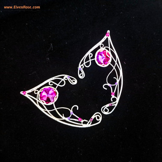 "Violet Lake" Fantasy Elf Ears - Elven Rose