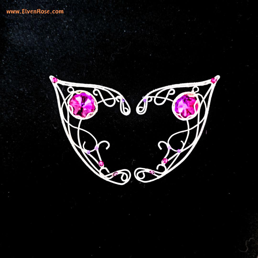 "Violet Lake" Fantasy Elf Ears - Elven Rose