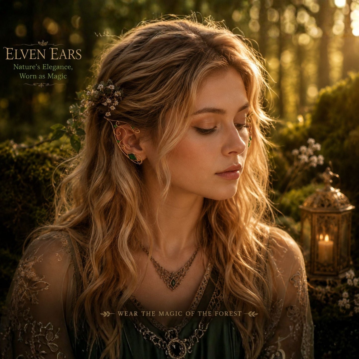Whispering Glade Elf Ears - Elven Rose