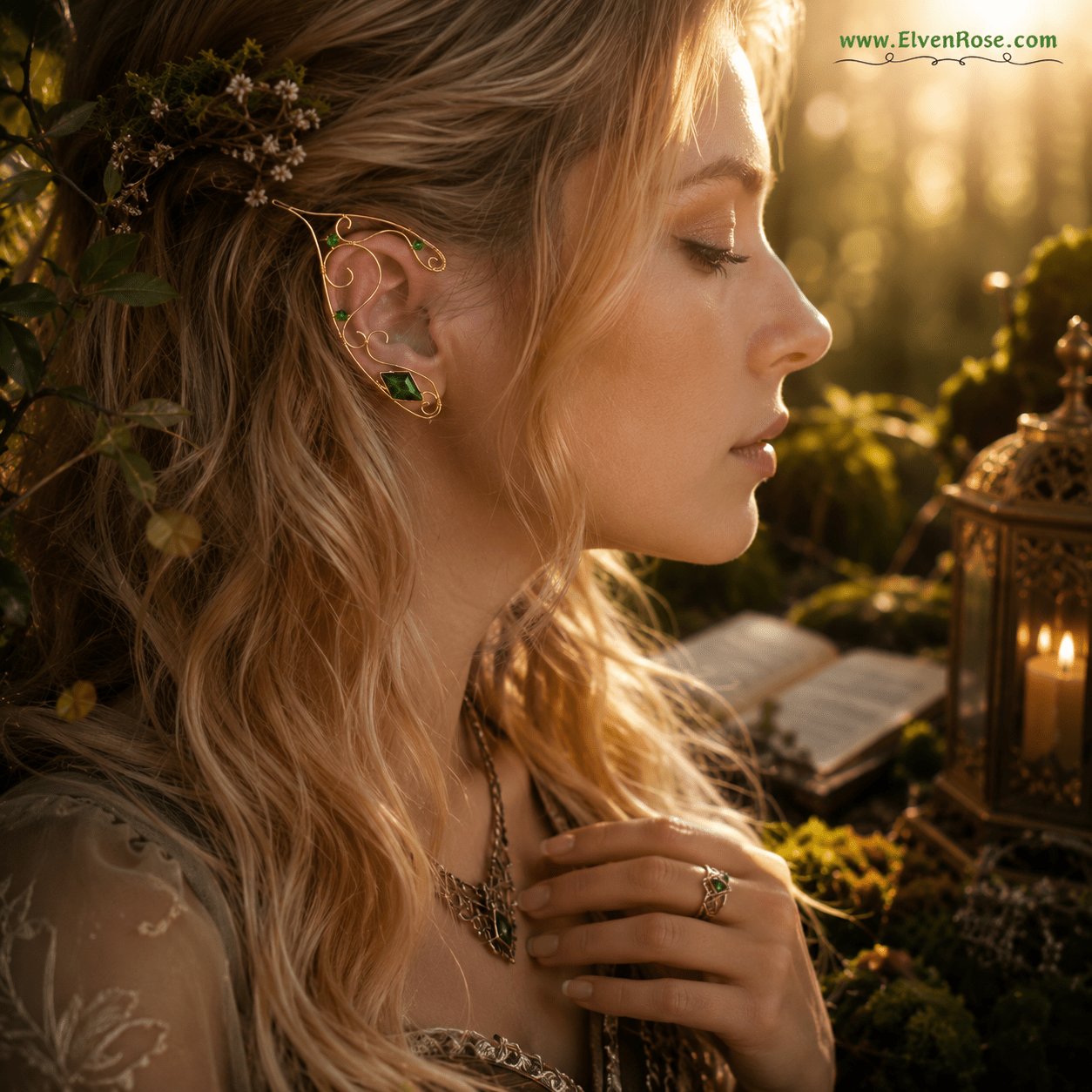 Whispering Glade Elf Ears - Elven Rose
