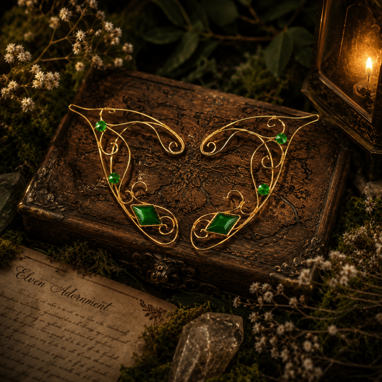Whispering Glade Elf Ears - Elven Rose