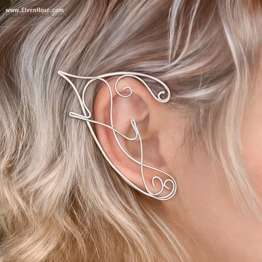 Whispering Sylvan elf ear cuff earrings - Elven Rose