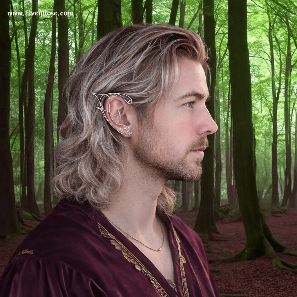Whispering Sylvan Elf Ears for Men - Earrings, Elven Rose