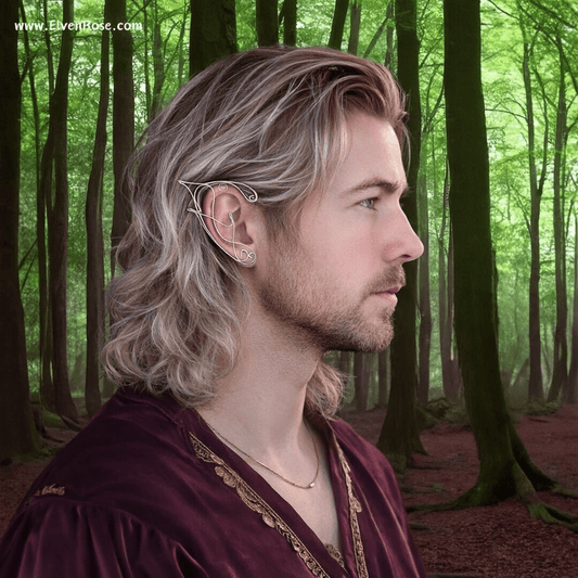 Whispering Sylvan Elf Ears for Men - Earrings, Elven Rose