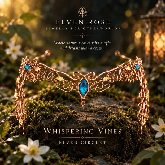 Whispering Vines Circlet - Elven Rose