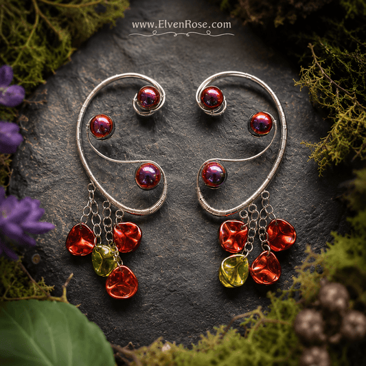 Whispers of Autumn – Ear Wrap Earrings - Elven Rose