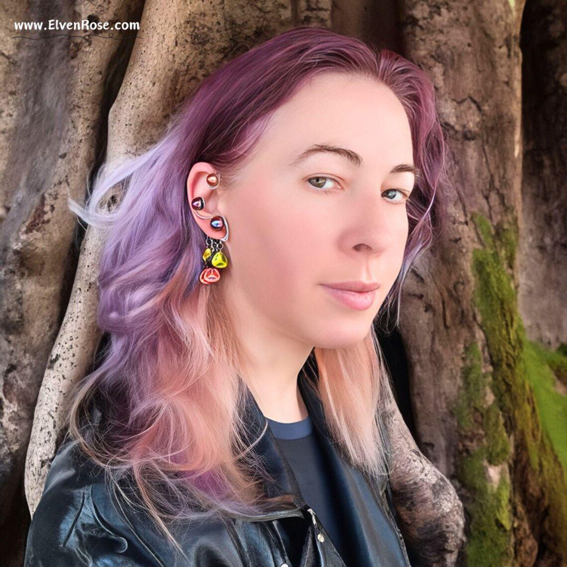 Whispers of Autumn Ear Wrap Earrings - Elven Rose