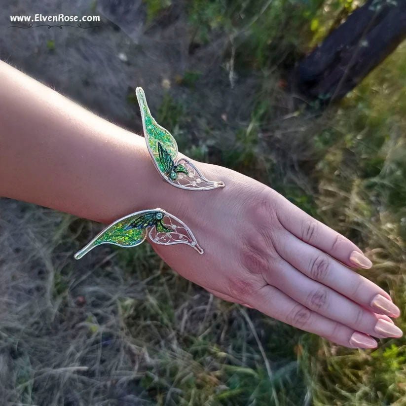 "Whispers of the Forest" Bracelet – Elven Butterfly Bracelet - Elven Rose