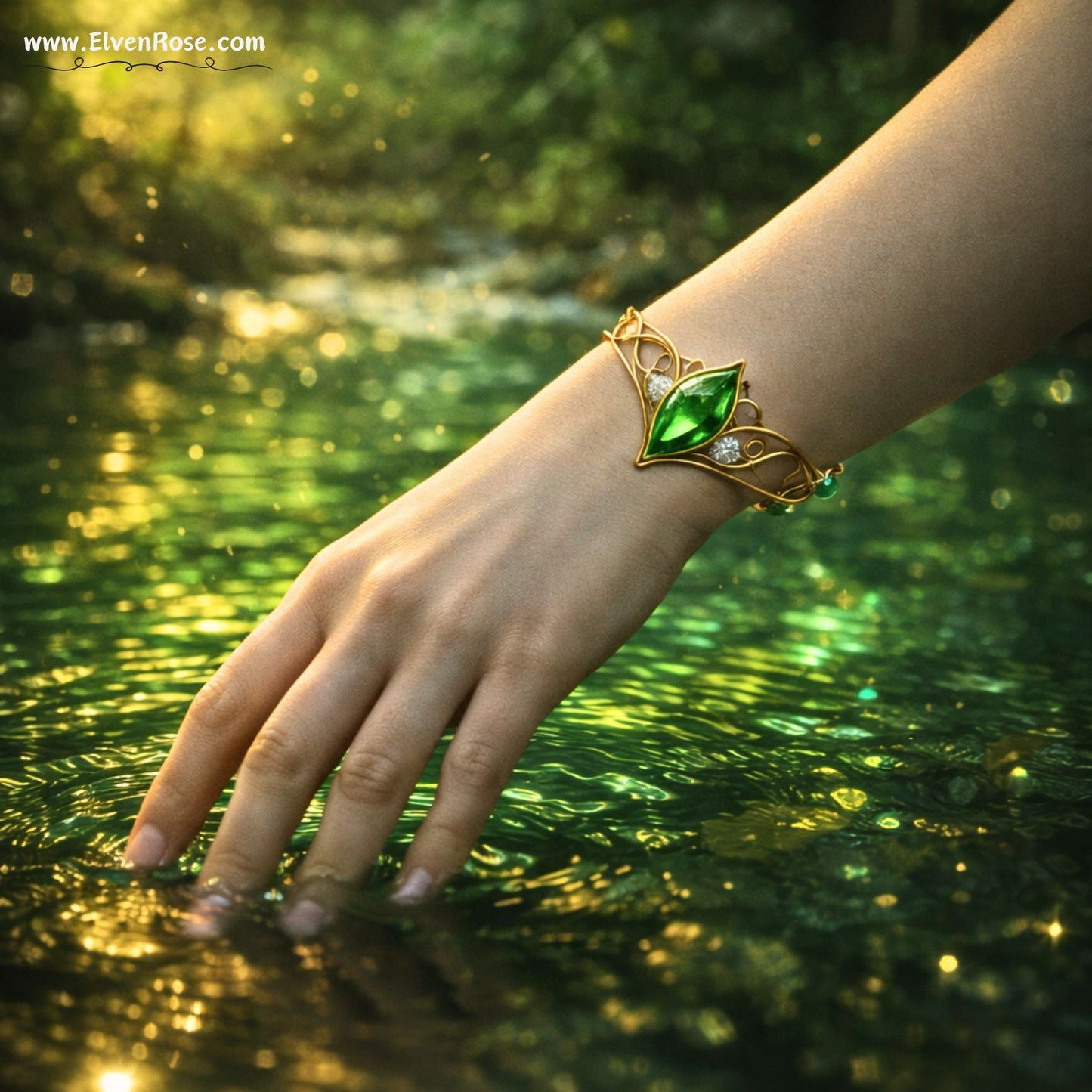 "Woodland Cuff Bracelet" elven bracelet - Elven Rose